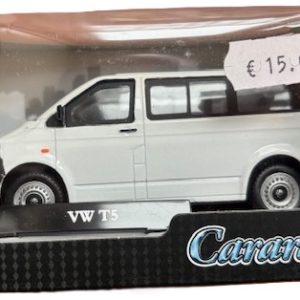 Cararama VW T 5 met ramen bus Wit 1:43