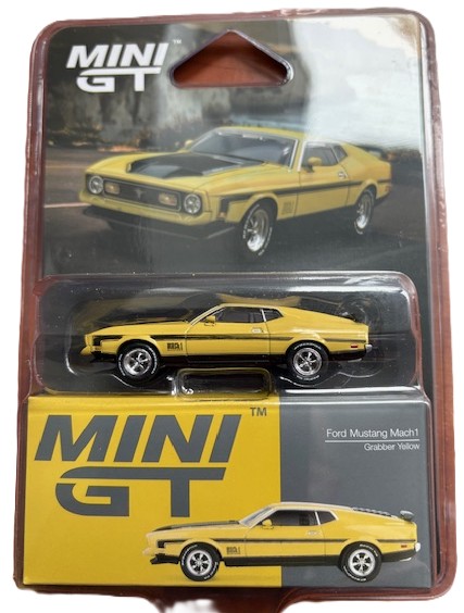 MiniGT, Ford, Mustang, Mach1, geel
